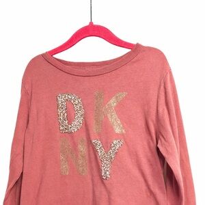 Girls Long Sleeve Shirt – Size 6 – Pink DKNY Top